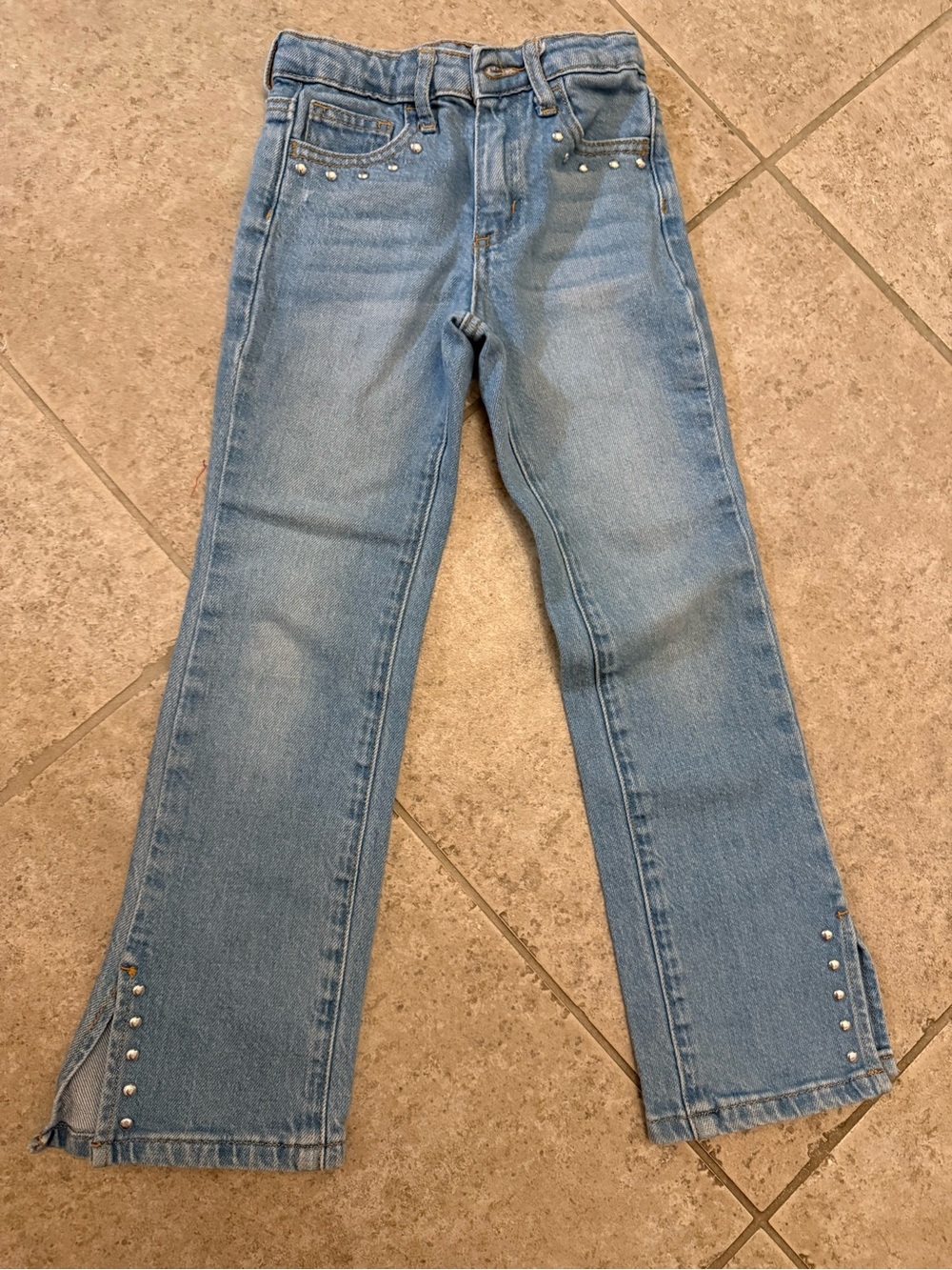 Abercrombie Kids Epic Threads Toddler Girl Studded Flare Lightwash Jeans